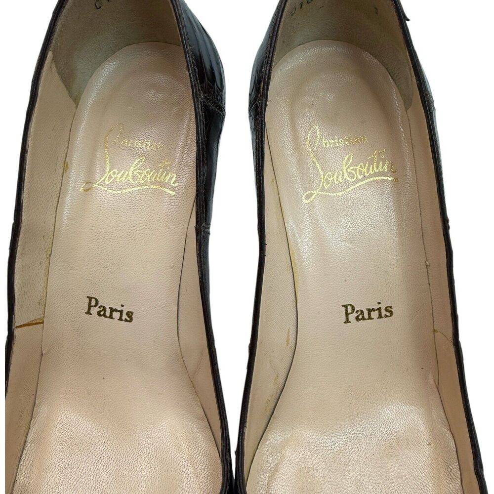 Christian Louboutin Simple Pump Ostrich Leg Leather Size 37 - Picture 7 of 15